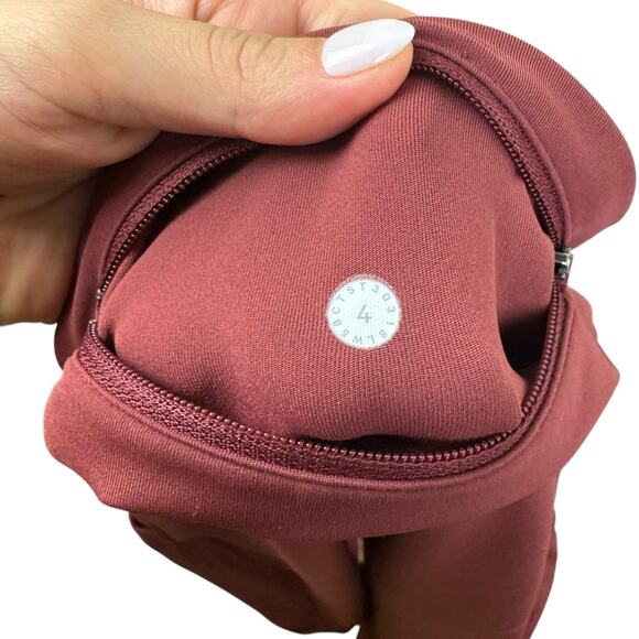 Lululemon Speed Up Leggings Mesh Panels Full Length Mid Rise 28" Savannah Brown - Picture 13 of 14